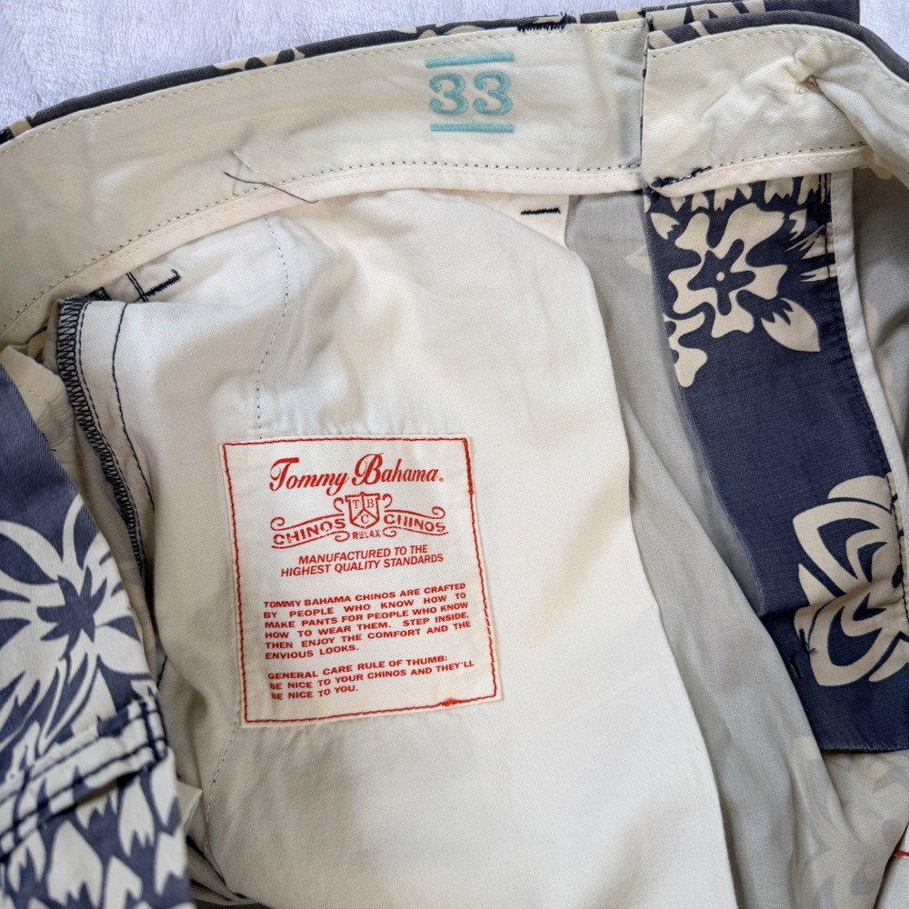 Tommy Bahama Relax Chinos Mens 33 Grey Pineapple Tropical Golf Vacation Shorts - Picture 5 of 12